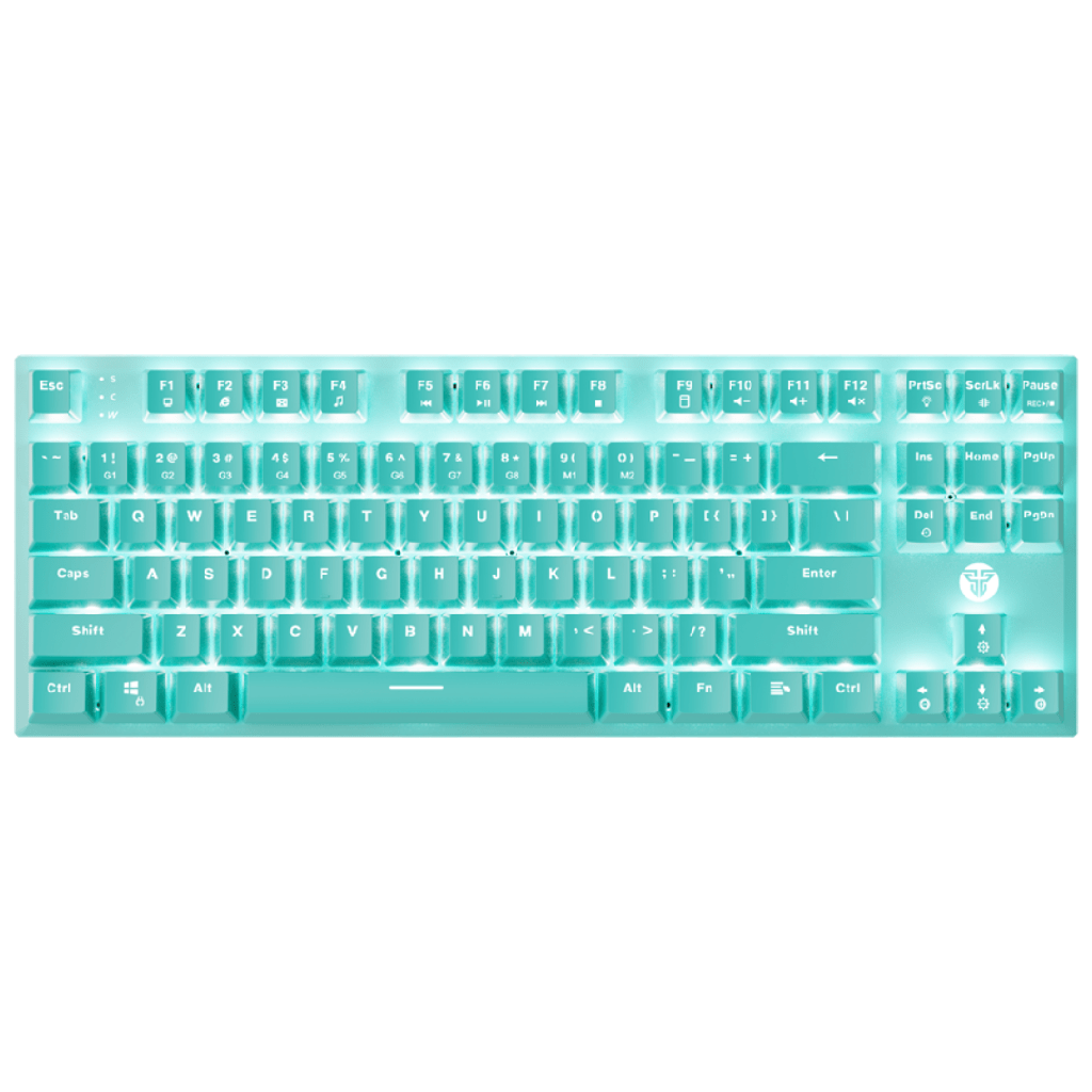 Teclado Gaming Fantech MK856 MINT VERDE), 87 Teclas Mecanicas,RGB color, Spectrum Mode