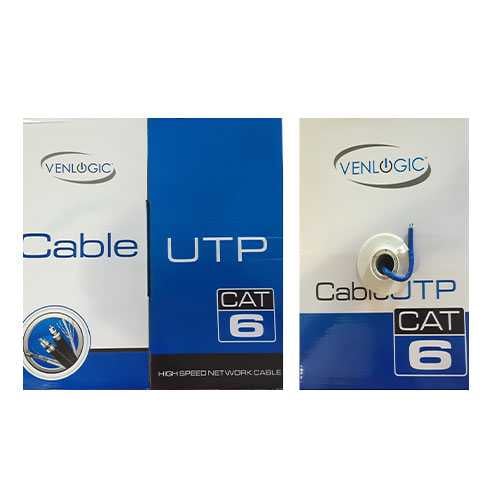 [G-066]  CAJA DE CABLE DE RED CAT6 VENLOGIC 1000 PIES (100% COBRE)